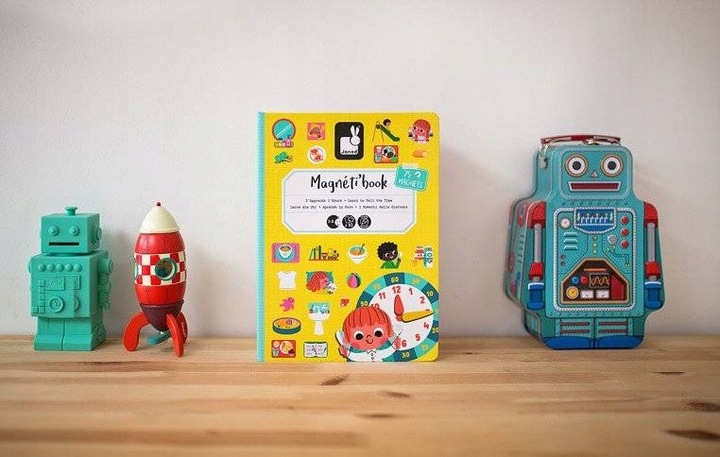 Układanka magnetyczna Magnetibook Uczę się zegarka, dla dzieci, 3+, Janod