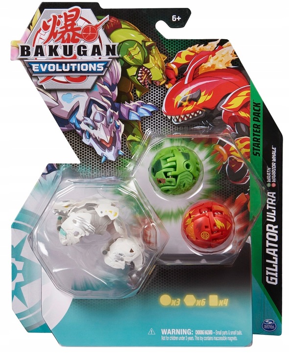 BAKUGAN Evolutions Startowy 3szt GILLATOR Ultra