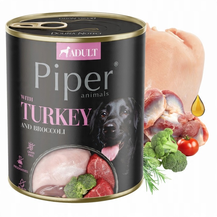 PIPER Karma mokra dla psa DOLINA NOTECI mix smaków 30 x 800g