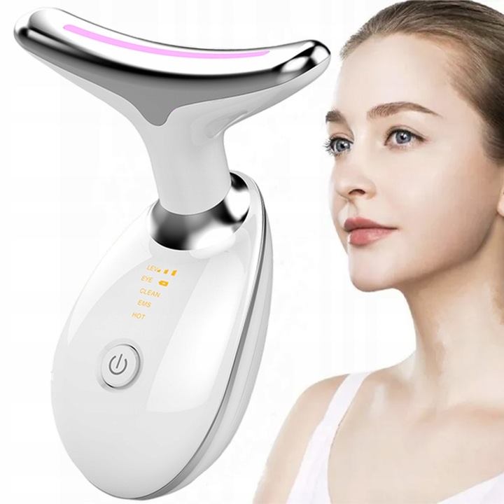 MASAŻER SONICZNY DO UJĘDRNIANIA TWARZY I SZYI ULTRADŹWIĘKOWY EMS LIFTING