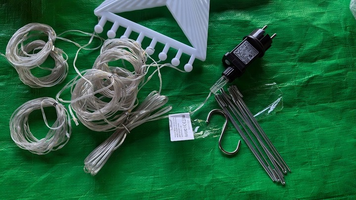 Oświetlenie choinkowe z gwiazdą 8 trybów 290 LED Lampki choinkowe 3,5Mx8