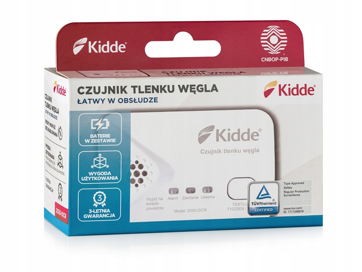 czujnik czadu KIDDE 2030-DCR ,czujnik tlenku węgla bateryjny ,rok prod 2025