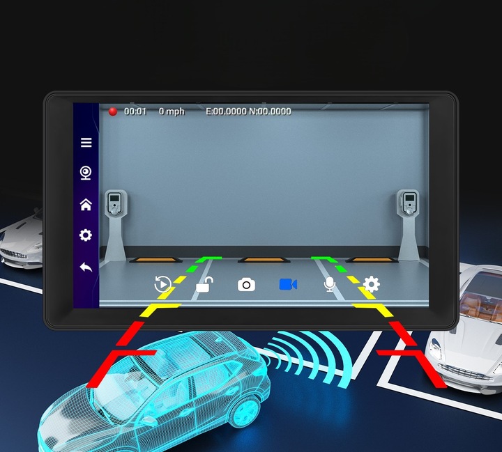 RADIO STACJA MULTIMEDIALNA WIDEOREJESTRATOR CARPLAY ANDROID 2 KAMERY DVR