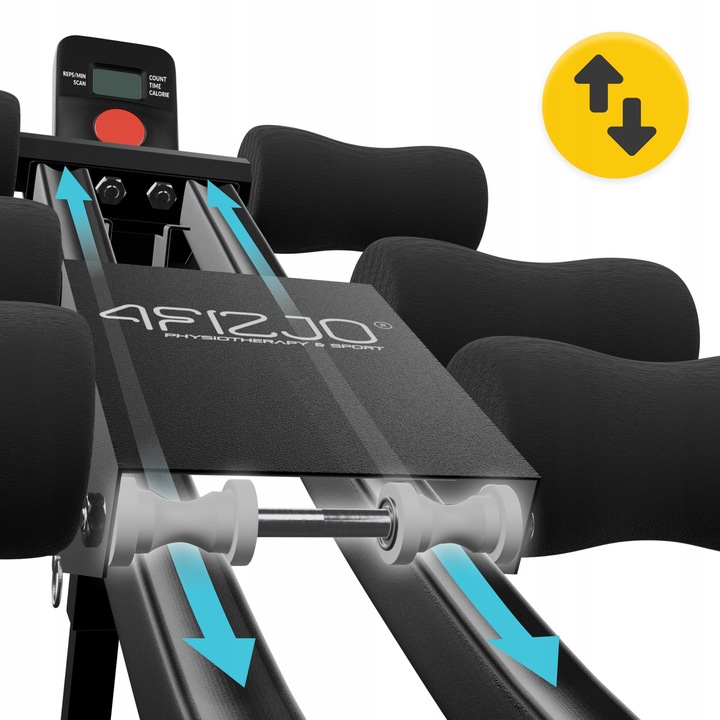 TRENAŻER MIĘŚNI BRZUCHA REGULOWANY SKŁADANY DO ĆWICZEŃ Z LICZNIKIEM 4FIZJO