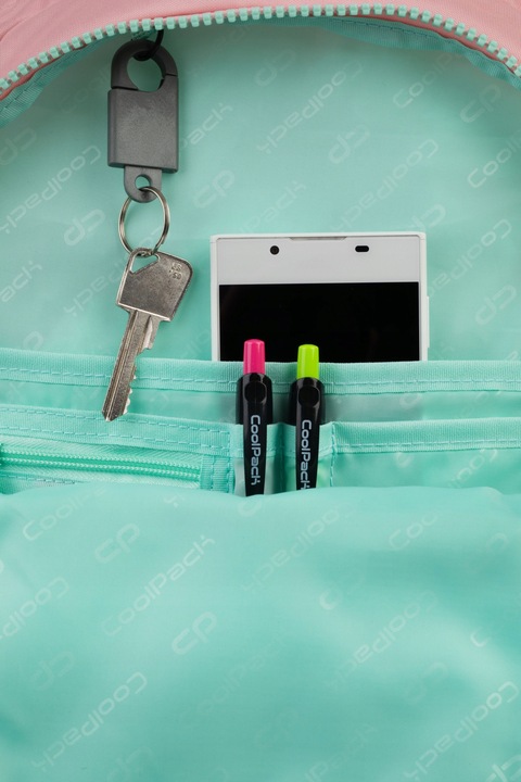 CoolPack plecak szkolny młodzieżowy Pick Gradient Strawberry miętowy róż