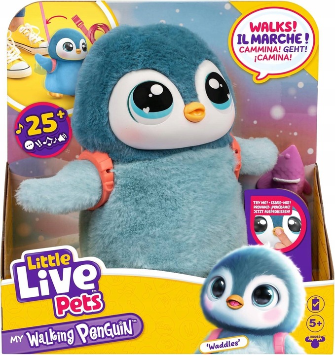 LITTLE LIVE PETS INTERAKTYWNY PINGWIN PINGWINEK WADDLES SMYCZ