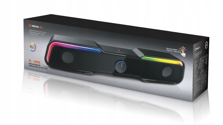 Zestaw głośników 2.0 REAL-EL S-180 6 W czarny