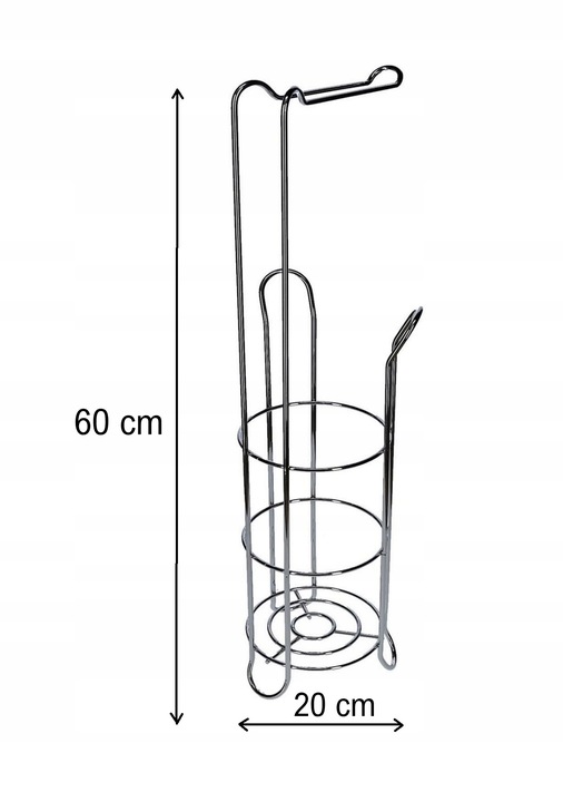 STOJAK TOY na PAPIER toaletowy CHROM zasobnik WC