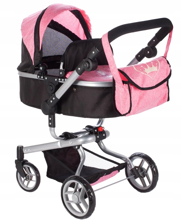 WÓZEK DLA LALEK GŁĘBOKI SPACERÓWKA TORBA GONDOLA SKŁADANY REGULACJA RĄCZKI