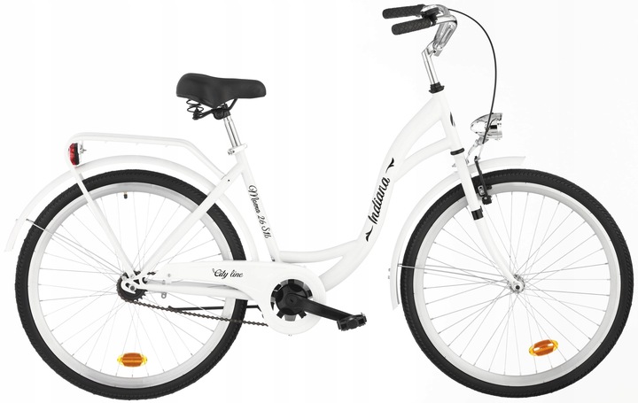 Rower miejski INDIANA Moena 26 cali damski Biały