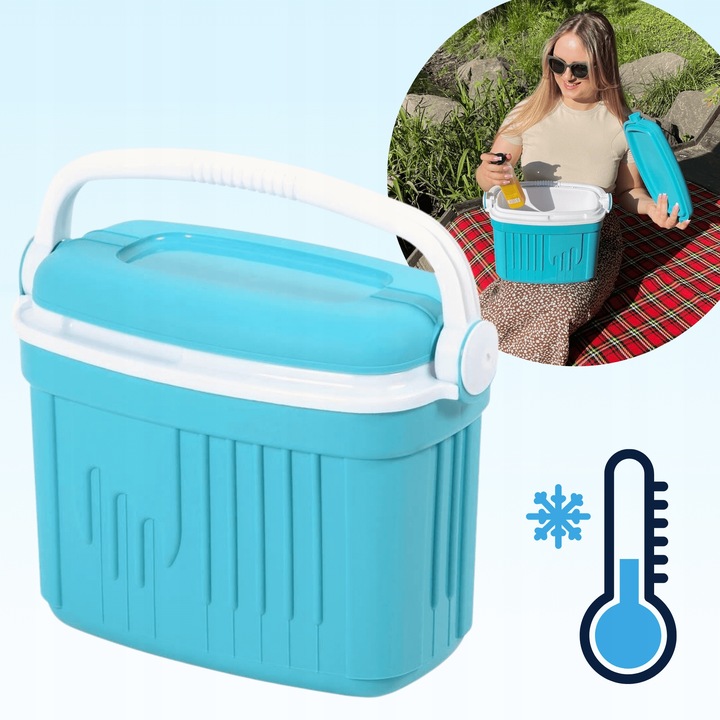 LODÓWKA TURYSTYCZNA 8L na WKŁADY MROŻĄCE do auta piknik WYCIECZKA kemping