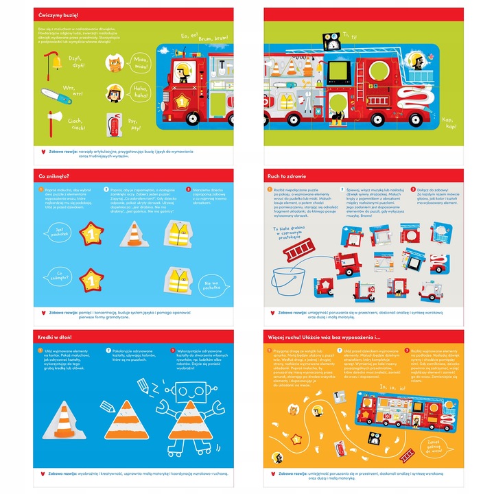 CzuCzu WÓZ STRAŻACKI puzzle z dziurką 2+