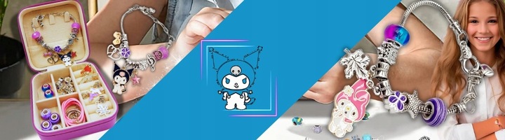 ZESTAW DO ROBIENIA BRANSOLETEK NASZYJNIKÓW Do Biżuterii Dla Dzieci Kuromi