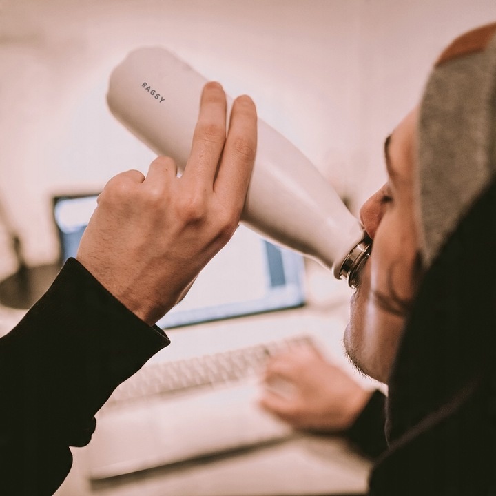 RAGSY Butelka Termiczna 750ml BPA FREE 12/24H - White/Biała