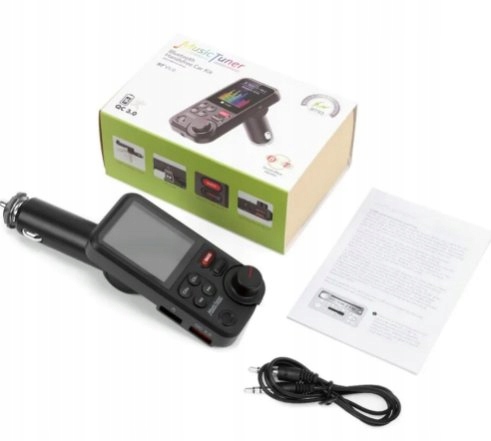 Bezprzewodowy TRANSMITER FM Bluetooth 5.0 SD RADIO ŁADOWARKA GŁOŚNIK 12/24v