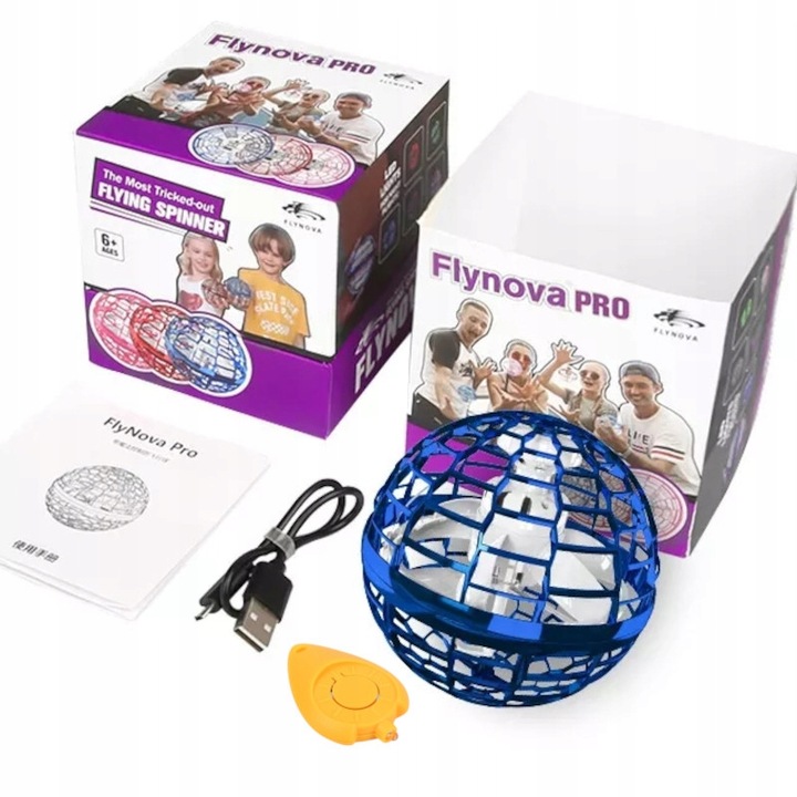 LATAJĄCA KULA UFO PIŁKA ZABAWKA STEROWANA RĘKĄ DŁONIĄ USB PILOT KOSMOKULA