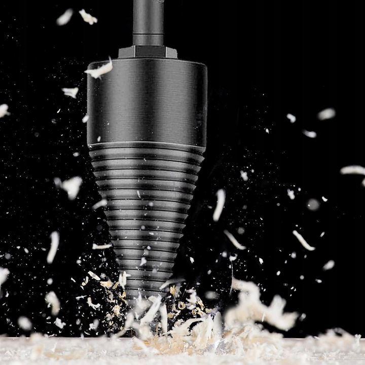 Świder do Drewna Opałowego Wiertło Stożek Łuparka 32 mm 42 mm + Rękawiczki