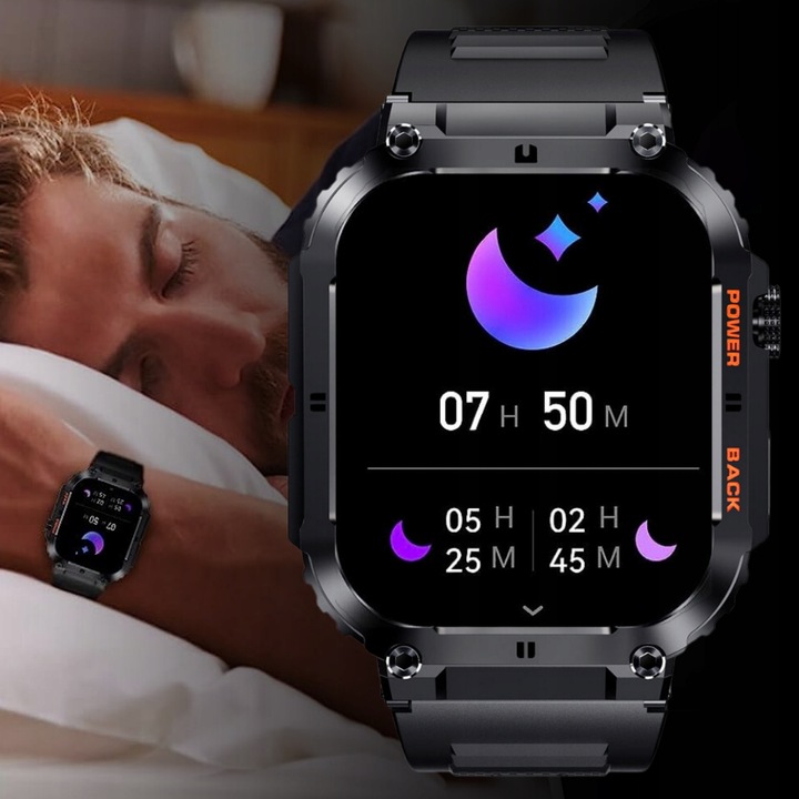 SMARTWATCH ZEGAREK MĘSKI ROZMOWY POLSKIE MENU PULS CIŚNIENIE POWIADOMIENIA