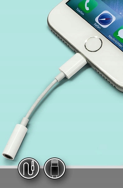 ORYGINALNY ADAPTER PRZEJŚCIÓWKA APPLE MMX62ZM/A LIGHTNING - JACK 3.5mm