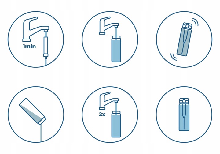 Butelka filtrująca Wessper ActiveMax Clarti 0,68l grafitowa + 1x Filtr