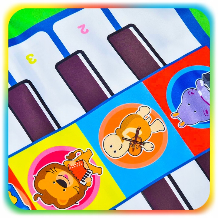 MATA DO TAŃCZENIA MUZYCZNA Pianino Interaktywna Gra dla Całej Rodziny