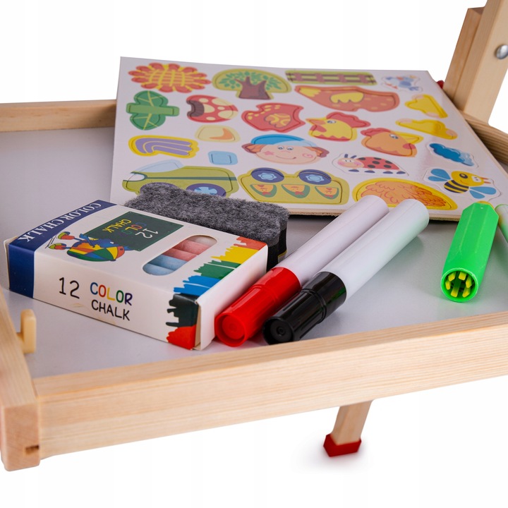 Drewniana Tablica Magnetyczna Kredowa magnesy 709 45 x 90cm