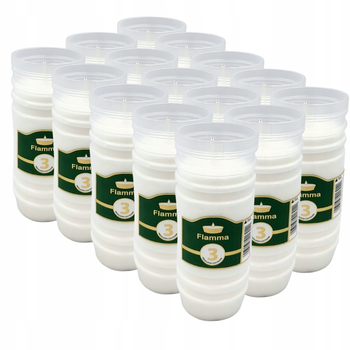 Wkłady do Zniczy Parafinowe Całoroczne Znicze 3 Dni 72 h Wersja Jesienna