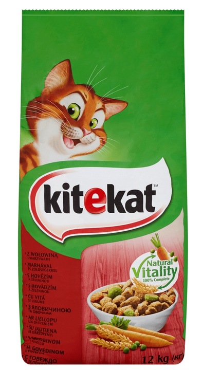KITEKAT 12kg - sucha karma dla kotów z wołowiną