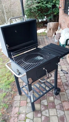 GRILL WĘGLOWY ŻELIWNY RUSZT Landmann OGRODOWY DUŻY