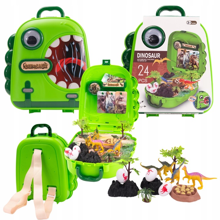 Zestaw Dinozaury w Plecaku - Przenośny Świat Dinozaurów