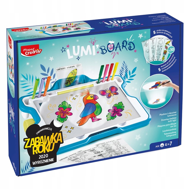 Tablica Podświetlana LED Lumi Board + Zestaw 13 szt. Harry Potter GRATIS 4+