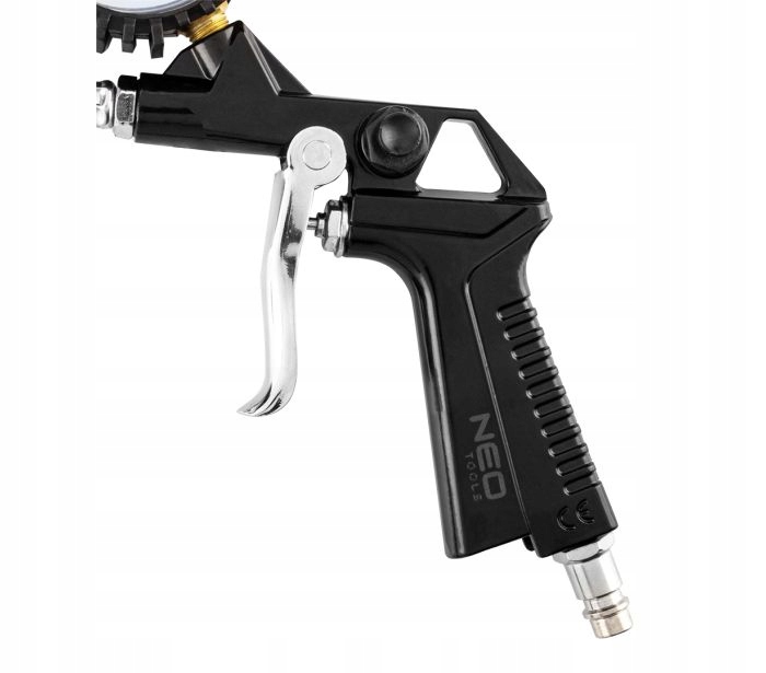 NEO PISTOLET DO POMPOWANIA KÓŁ Z MANOMETREM 0-12 BAR ZACZEP + WĘŻYK 14-714
