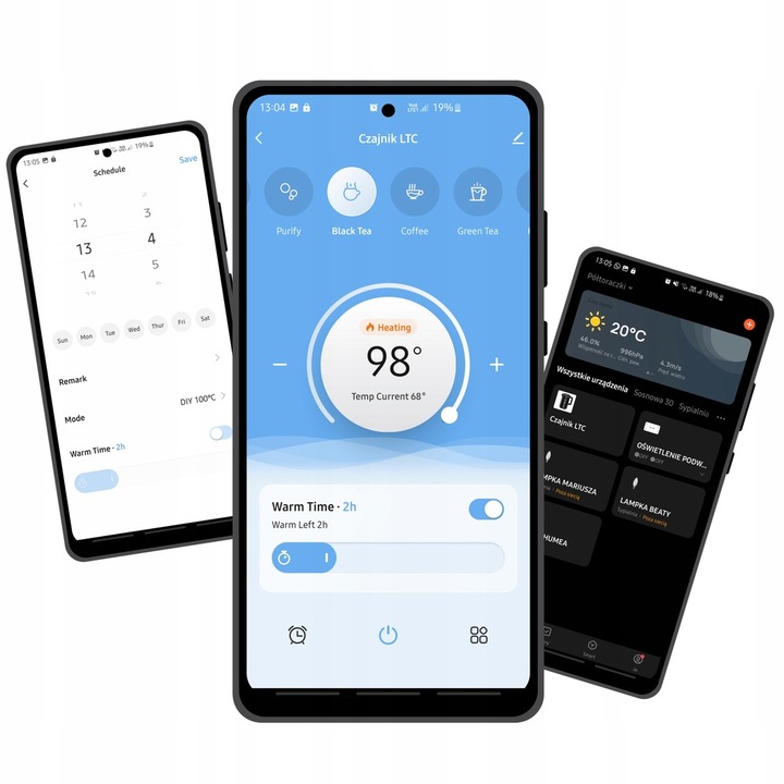 CZAJNIK ELEKTRYCZNY SMART WiFi REGULACJA TEMPERATURY TUYA CICHY ZE STALI