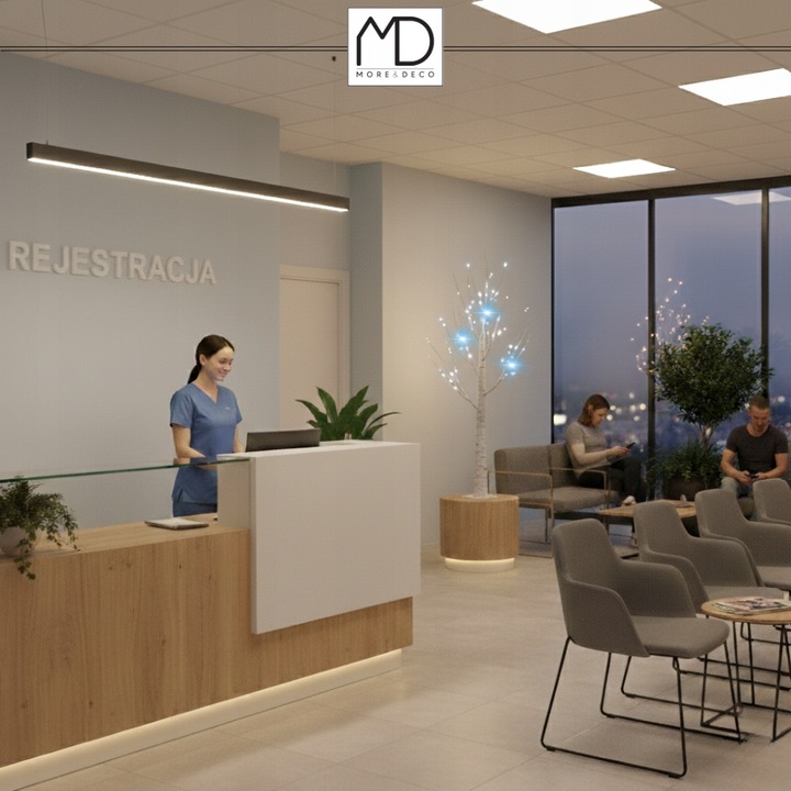 Brzoza 150cm 120 LED flash barwa zimna drzewko świąteczne dekoracja błysk