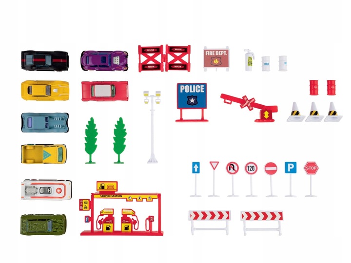 Zestaw drogowy Z SAMOCHODAMI AUTA PLAYTIVE