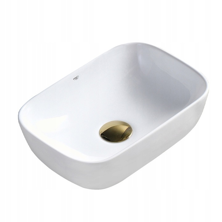 UMYWALKA NABLATOWA CERAMICZNA PROSTOKĄTNA MILO-WH-370 BIAŁA 8