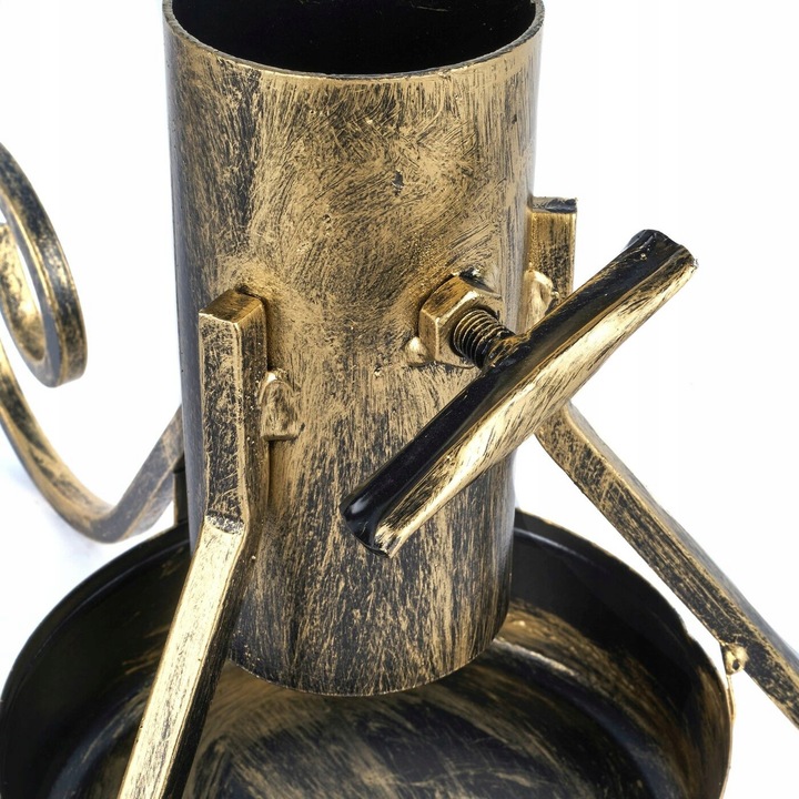 Złoty STOJAK POD CHOINKĘ METALOWY stojak choinkowy REGULOWANY z pojemnikiem