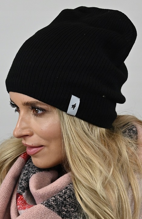 damska CZAPKA na polarze smerfetka beanie