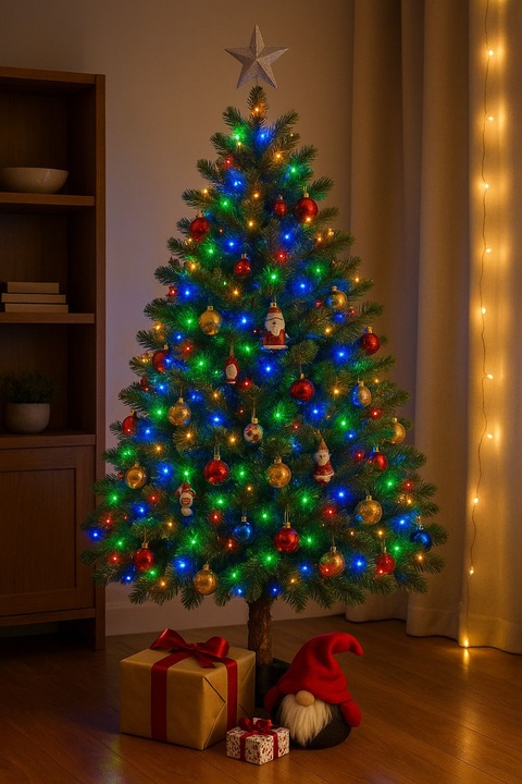 LAMPKI CHOINKOWE 500 LED MULTIKOLOR ŚWIĄTECZNE WEWNĘTRZNE ZEWNĘTRZNE