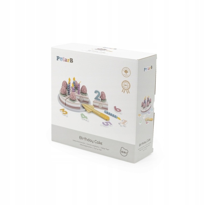 Drewniane Ciasto Tort Urodzinowy do Krojenia VIGA PolarB