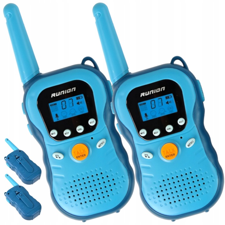 WALKIE TALKIE KRÓTKOFALÓWKI dla dzieci DUŻY ZASIĘG 3km LCD ZESTAW Łoki Toki