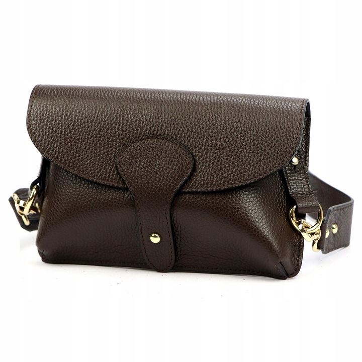 Torebka skórzana LUKA DOLLARO INSTAGRAMKA ciemny brąz