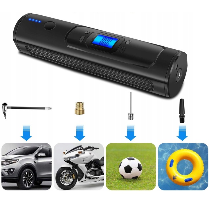 Kompresor Akumulatorowy 150PSI LCD – Pompka na akumulator bezprzewodowa
