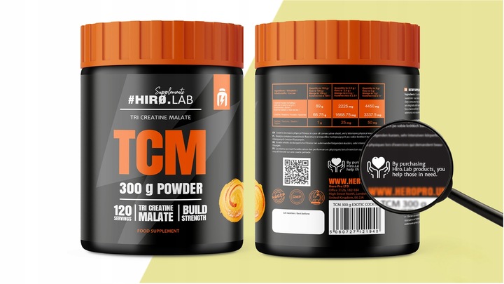 KREATYNA CREATINE 300 g SIŁA - MASA POWDER TCM MOCNY ENERGIA HIRO.LAB