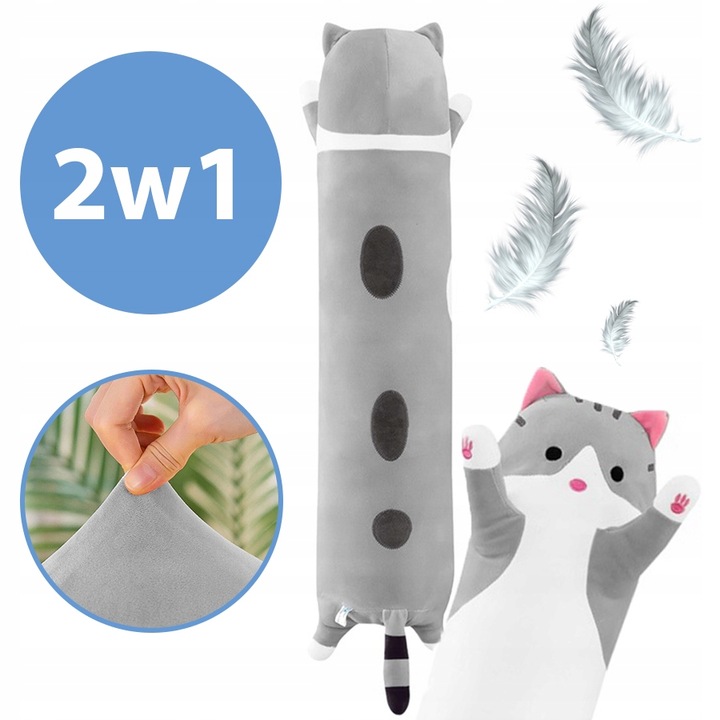 PODUSZKA 130 CMPLUSZOWY KOTEK PLUSZOWA MASKOTKA KOT PLUSZAK