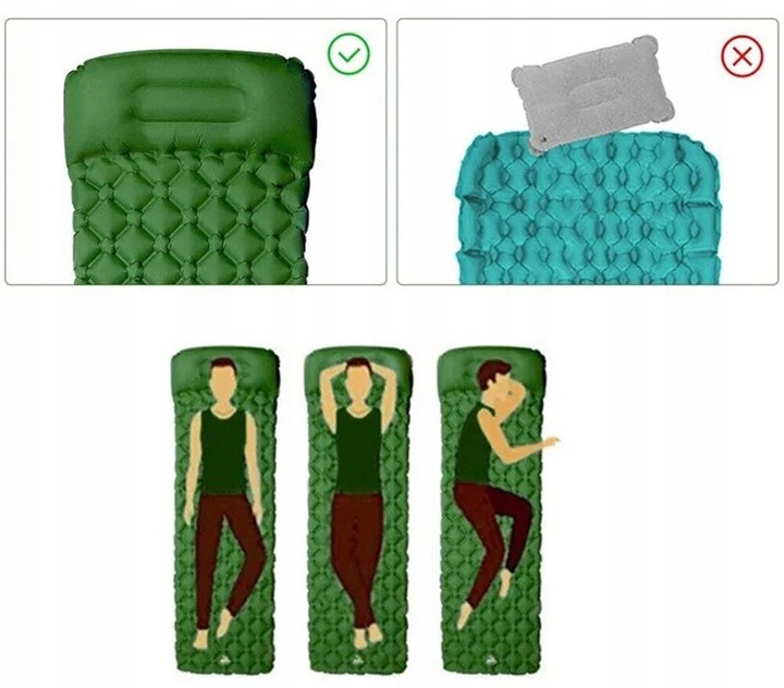 Materac Dmuchany Turystyczny Ultralekki Trekingowy Do Namiotu Wodoodporny