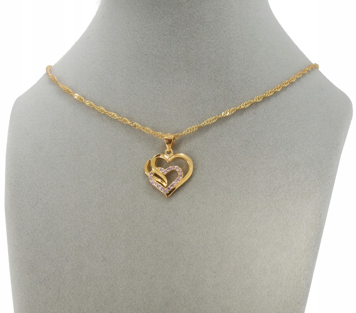 ZŁOTY PEŁNY ŁAŃCUSZEK DAMSKI SINGAPUR Z ZAWIESZKĄ PR. 585 925 + GRAWER