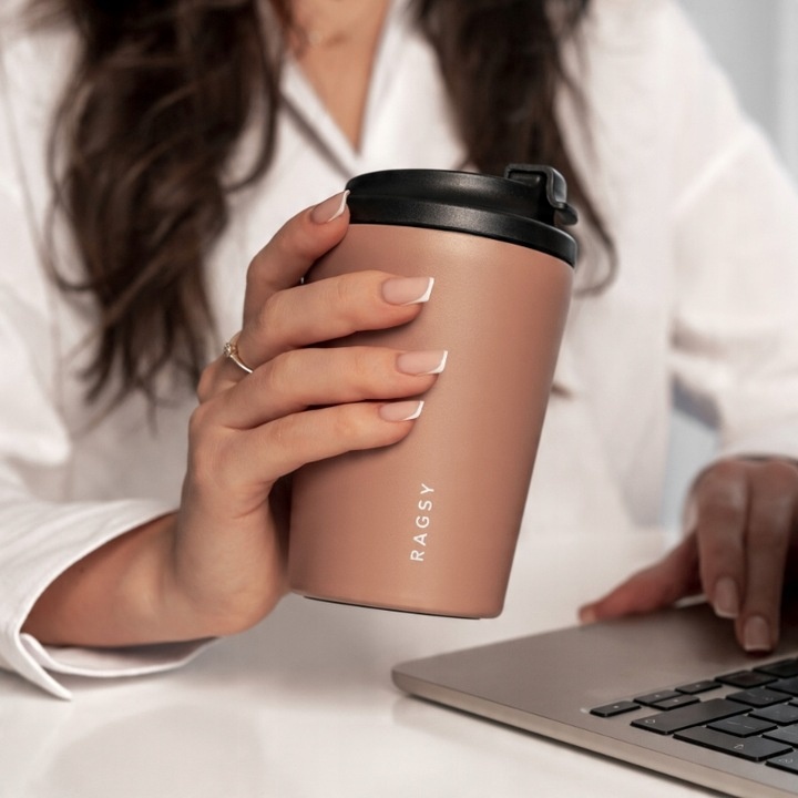 Kubek Termiczny ze stali nierdzewnej Simply Cup - Mocha Mousse 340 ml