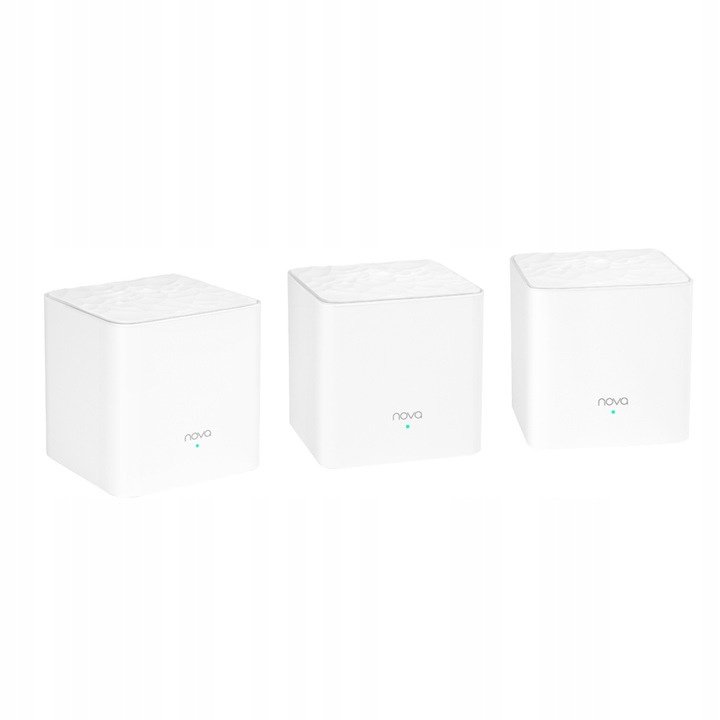 Zestaw WiFi Mesh Tenda Nova MW3 3-pack 2.4Ghz 5GHz AC1200 pokrycie 300 m2