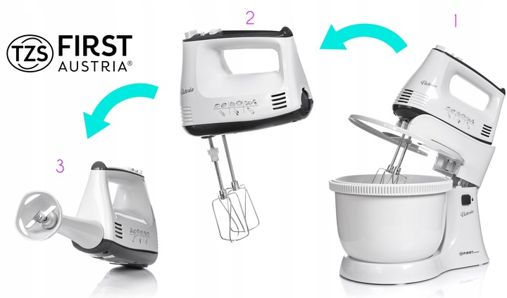 MIKSER z misą obrotową i blender 2w1 FIRST AUSTRIA
